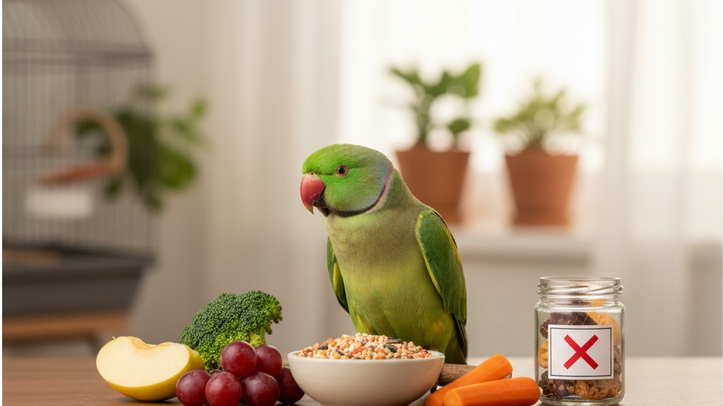 Alimentación ideal para la Cotorra de Kramer: qué darle y qué evitar