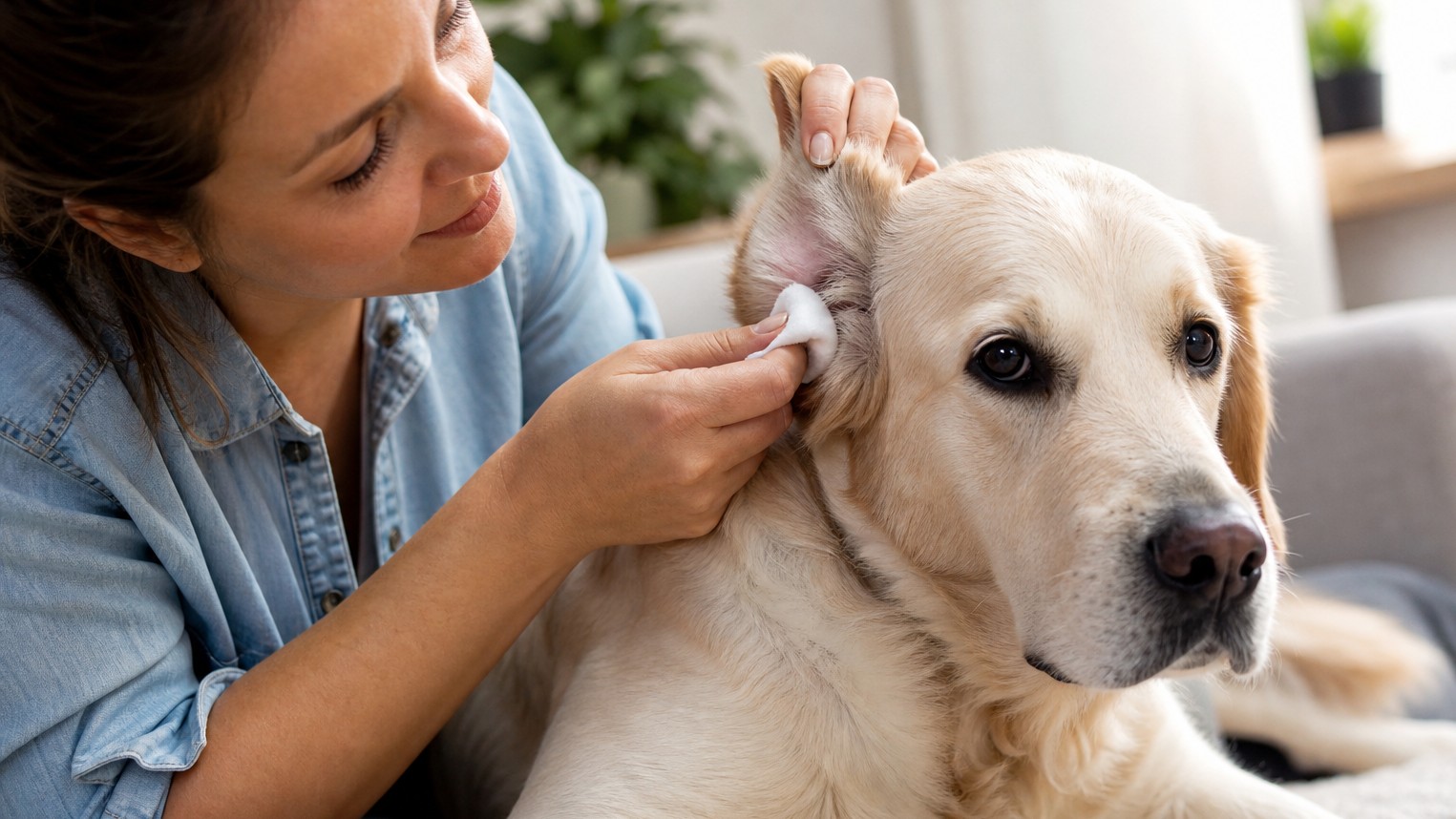 Cómo limpiar los oídos de un perro