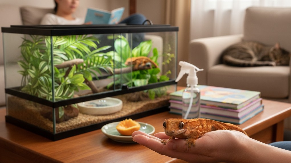 Consejos prácticos para la convivencia entre humanos y Geckos Crestados