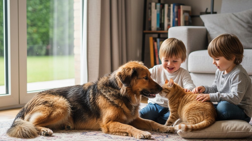 Convivencia del Pastor Vasco con niños y otros animales: claves para una buena relación