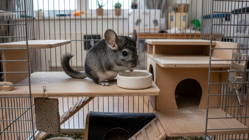¿Cuánto espacio necesita una chinchilla? Recomendaciones para su jaula