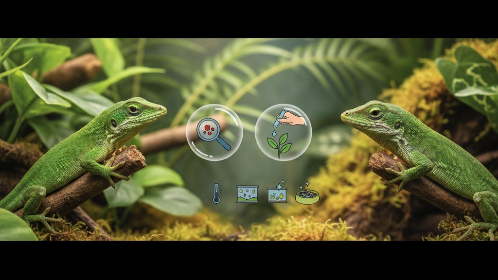 Enfermedades comunes en Anolis verde y cómo prevenirlas