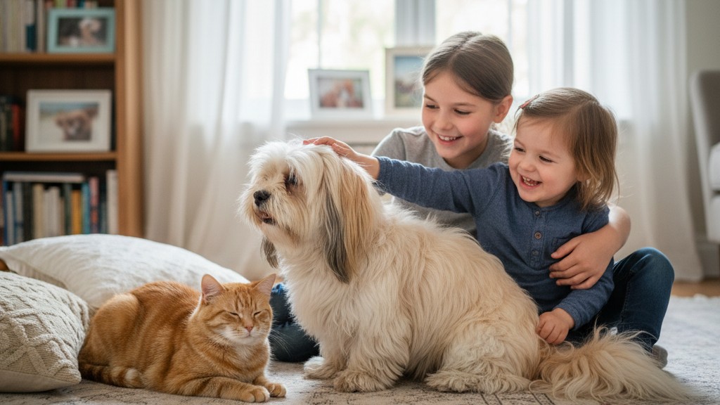 ¿Es el Lhasa Apso un buen perro para convivir con niños y otras mascotas?