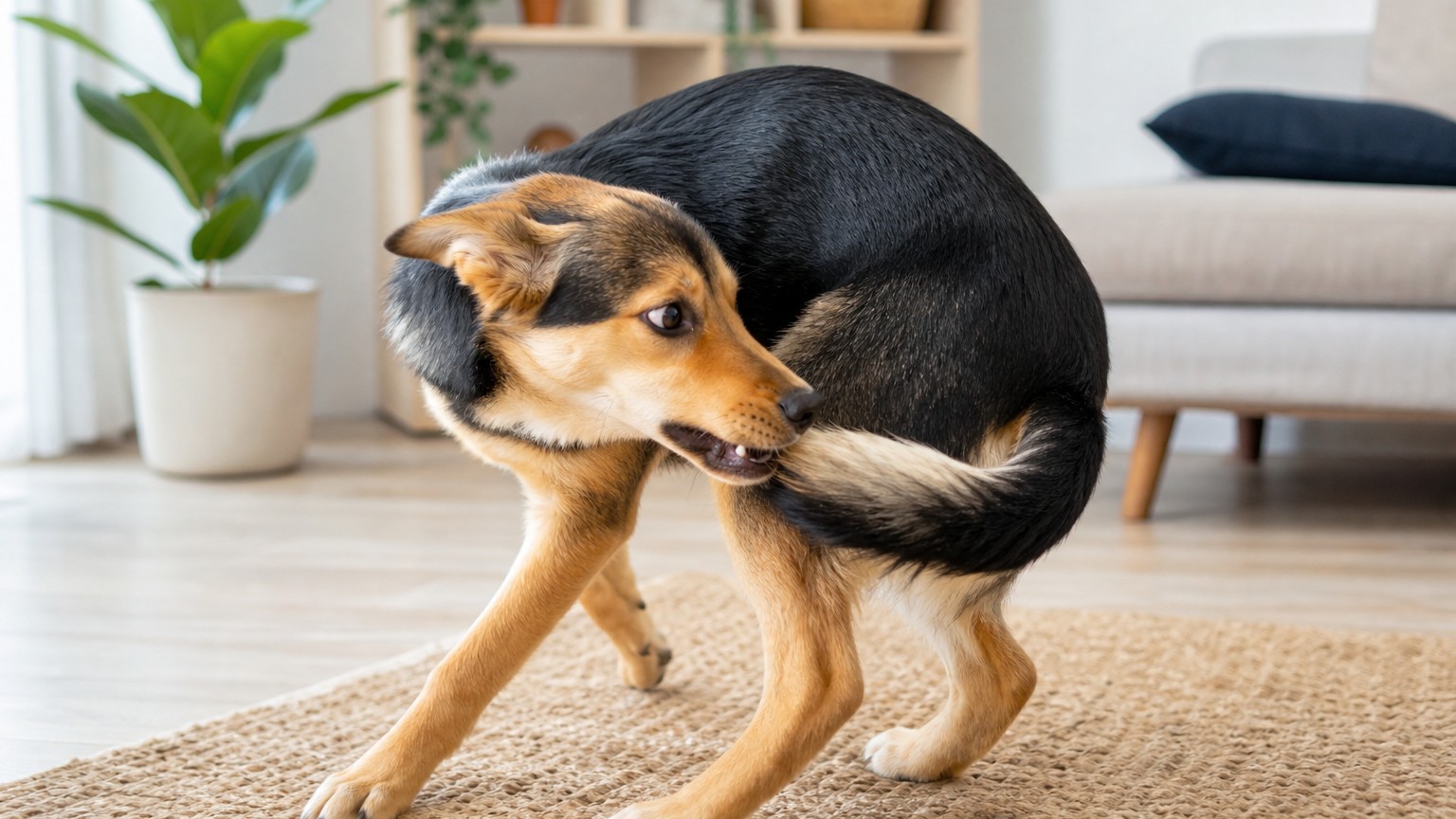 Por qué mi perro se persigue la cola