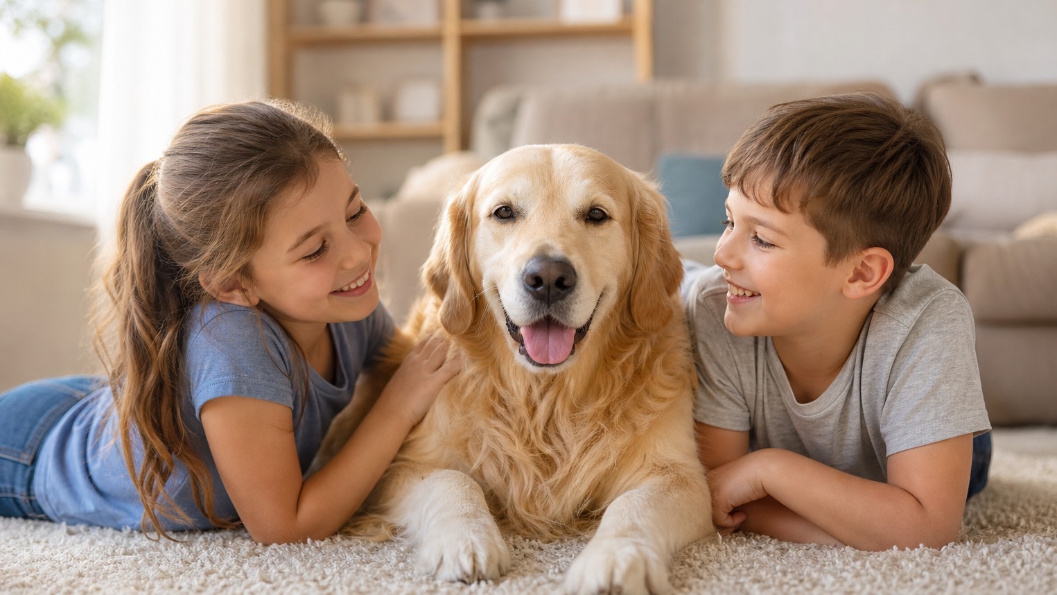 Razas de perros ideales para niños