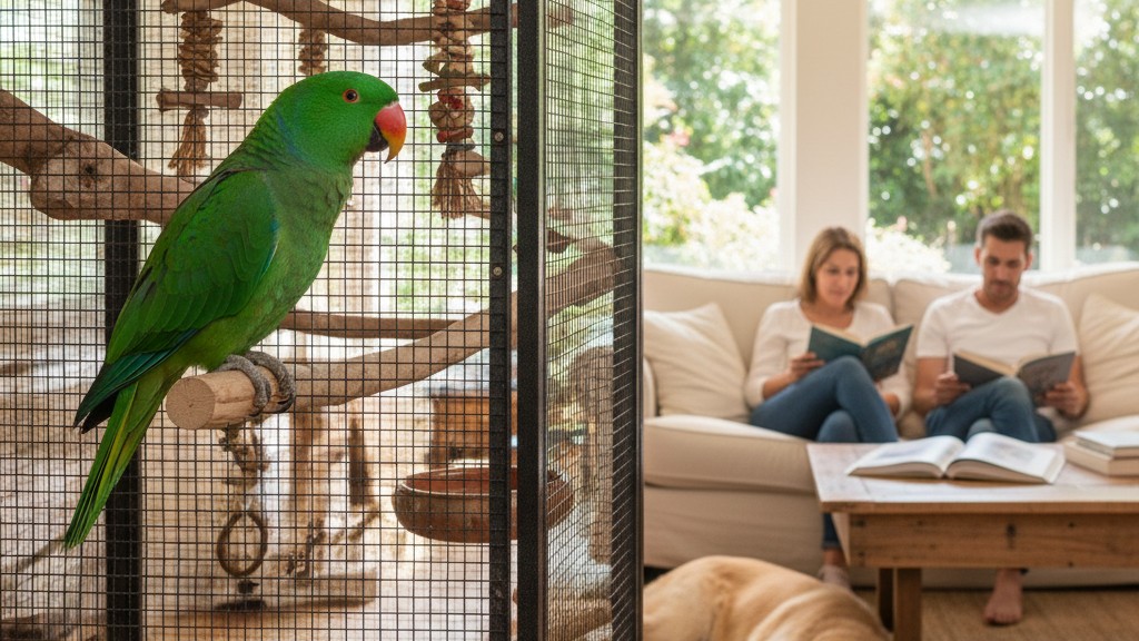 Convivencia ideal con el Loro Eclectus Verde en el hogar