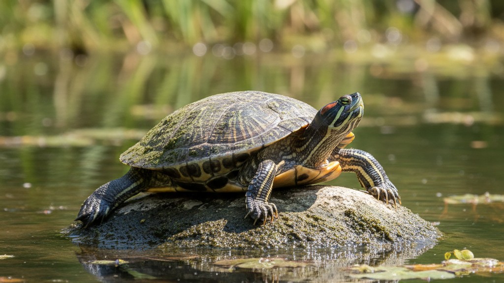 Conoce la tortuga de orejas rojas: origen, tamaño y carácter