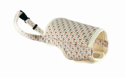 Muserolle Deluxe Pois Taille S Moly | Douce, Respirante et Ajustable pour Chiens Petits