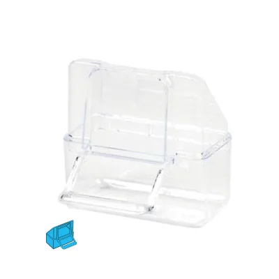 Mangeoire externe bleue 7x4x8H pack 20 unités