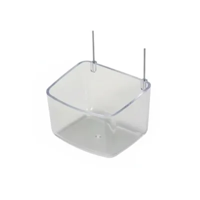 Mangeoire pour perroquets avec fixation fil métallique 9x7x6.5 cm lot de 10