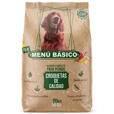COMIDA PERRO CON TERNERA, POLLO Y VERDURAS 20 KG LOBBY | ALIMENTO COMPLETO PARA PERROS ADULTOS