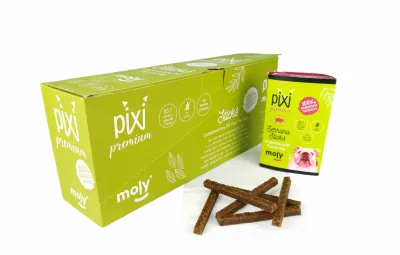 Expositor Barrette Snack au Jambon 8 Unités 200 g | Récompense Naturelle et Savoureuse pour Chiens