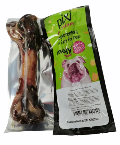 Présentoir Moly avec 15 Os de Jambon | Snack Naturel et Durable pour Chiens