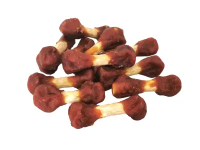 Huesitos Enrollados con Pollo Natural 1 kg Moly | Snack en Granel para Perros con Soja y Almidón | Alta Palatabilidad