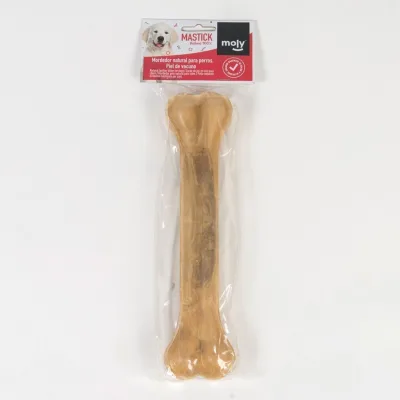 Hueso Prensado 32 cm Moly | Masticación Duradera y 100% Natural para Perros Medianamente Grandes