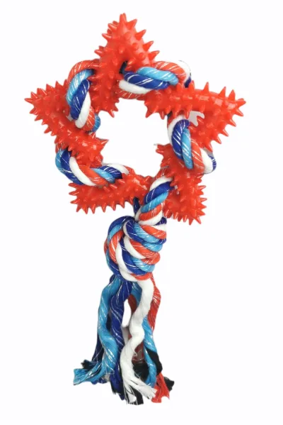 Mordeur Etoile Dentaire TPR 26 cm Moly | Jouet Résistant qui Nettoie les Dents et Masse les Gencives