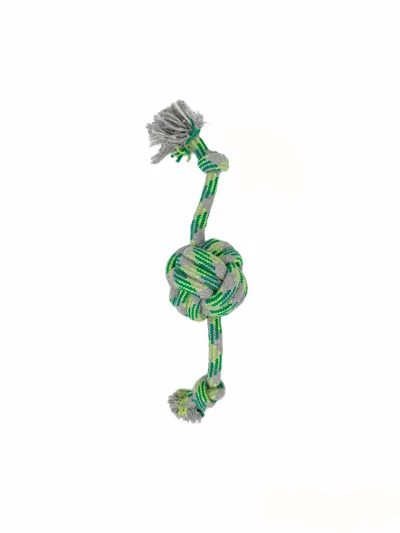 Mordedor Pelota 9×38 cm Green Moly | Juguete Resistente con Cuerda para Perros Activos