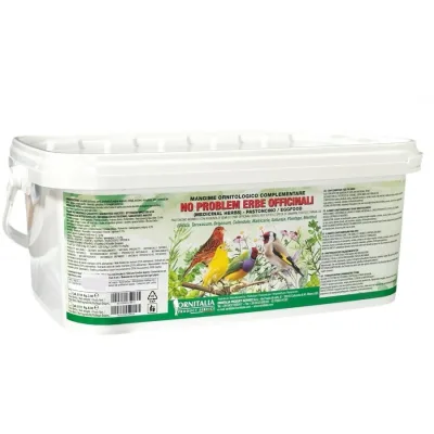 Ornitalia No Problem Healthy Herbs 2 kg – Pâte d'Élevage Premium aux Herbes Naturelles pour Oiseaux – Idéale pour Canaris et Chardonnerets