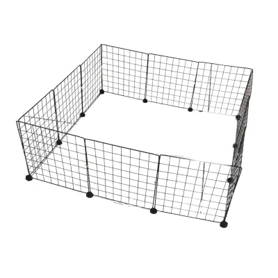 Parc pour Chiens 12 Pièces 35x35 cm | Enclos Modulaire Sécurisé et Ajustable