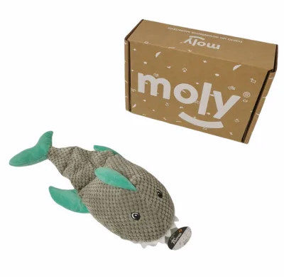 Peluche Requin pour Chiens 37 cm Moly | Jouet Interactif avec Son et Tissu Ultra Doux