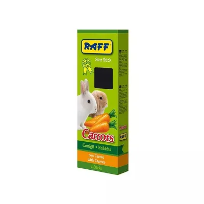 Raff Star Stick Carrots 112 g – Barres Premium à la Carotte pour Lapins