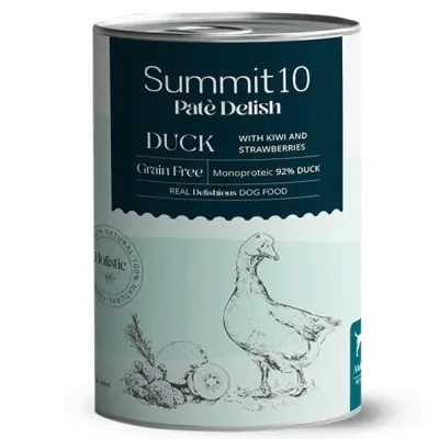 SUMMIT 10 PATÉ DELISH WHITE FISH GRAIN FREE 400 GR | ALIMENTO HÚMEDO MONOPROTEICO PARA PERROS ADULTOS