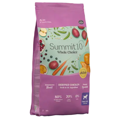 SUMMIT 10 WHOLE CHOICE PUPPY/JUNIOR CHICKEN 2 KG | ALIMENTO GRAIN FREE PARA CACHORROS DE TODAS LAS RAZAS