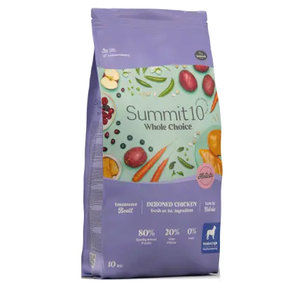 SUMMIT WHOLE CHOICE SENIOR LIGHT CHICKEN 10 KG | PIENSO HOLÍSTICO SIN CEREALES PARA PERROS SENIOR Y CONTROL DE PESO