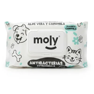Lingettes Hygiéniques avec Bactéricide et Répulsif Antiparasitaire | Nettoyage et Protection Quotidienne – Moly