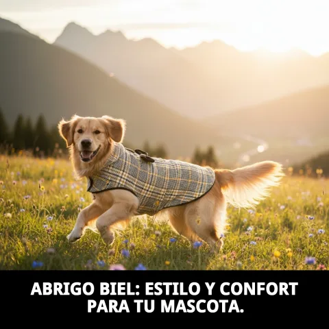 Manteau Biel T-M porté par un petit chien