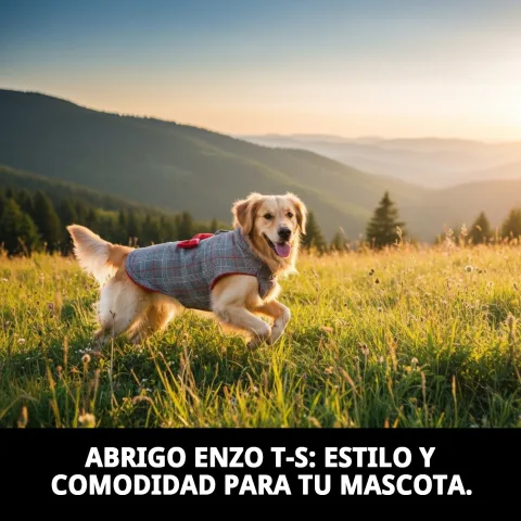 Vue latérale du manteau Enzo T-S sur un chien de taille moyenne
