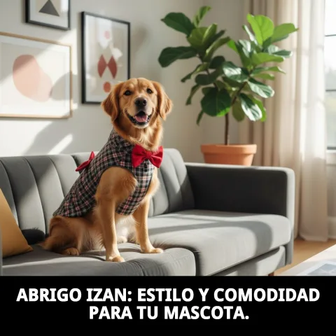 Chien portant confortablement le manteau Izan T-L ajusté