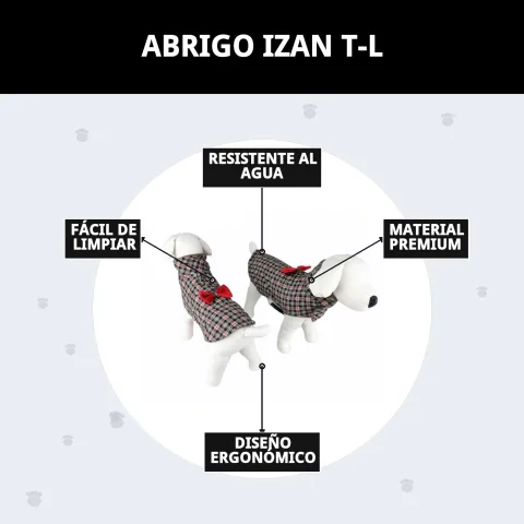 Emballage et présentation du manteau Izan T-L chez La Tribu Animale