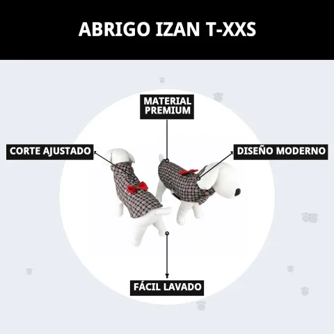 Manteau Izan T-XXS plié montrant la qualité du tissu