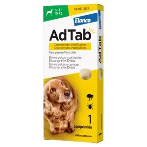Détail de l'emballage ADTAB OTC 225 MG antiparasitaire pour chiens