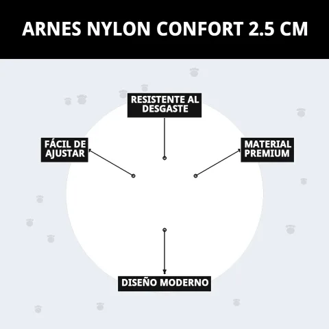 Variedad de colores del arnés de nylon confort para perros en Mar Mascotas