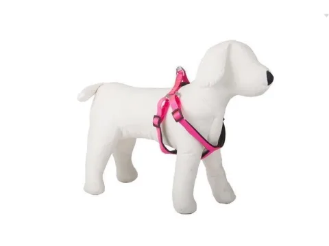 Detalle del ajuste regulable del arnés nylon confort para perros