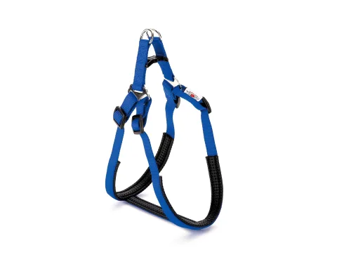 Detalle del arnés de nylon confort con ajuste ergonómico para perros