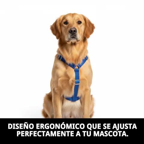 Arnés nylon con ajuste ergonómico para perros medianos