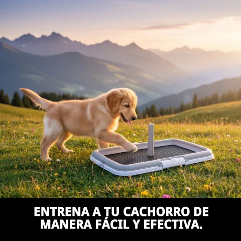Detalle del material resistente de la bandeja Puppy Training