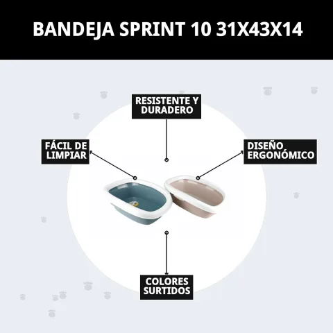 Bandeja Sprint 10 avec litière pour chats