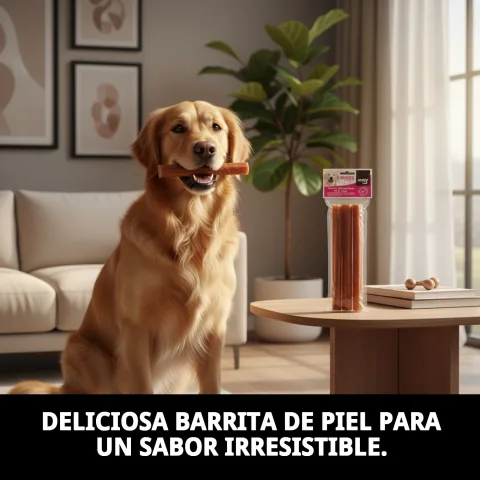 Snack masticable largo de 25 cm para higiene dental canina
