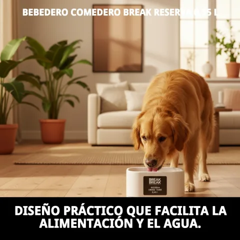 Bebedero comedero Break Reserva en entorno doméstico