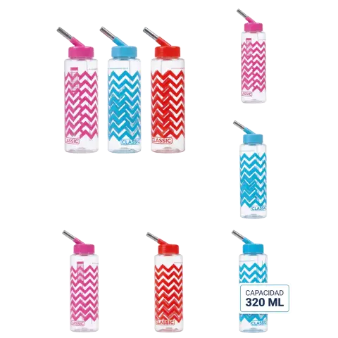 BEBEDERO PARA ROEDORES MOLY 320 ML ZIG ZAG | BOQUILLA ANTIGOTEO | EXPOSITOR 12 UNIDADES