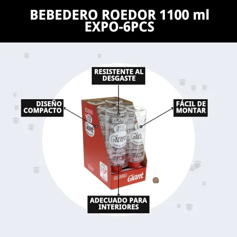 Varias capacidades disponibles de bebederos para roedores