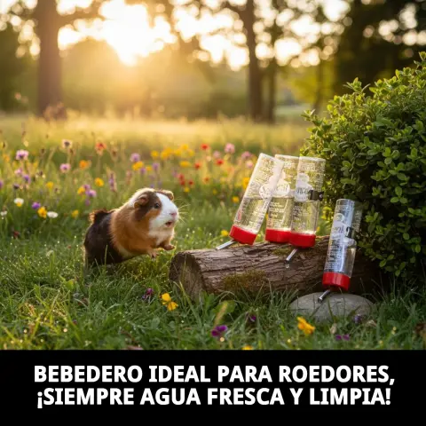 Bebedero de plástico reciclable para pequeños roedores