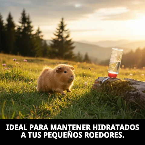 Capacidad de 320 ml del bebedero para pequeños animales