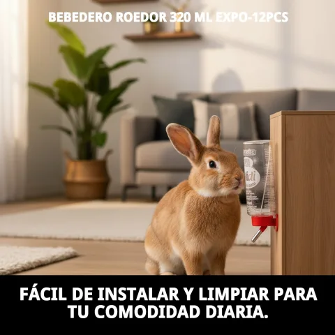 Bebedero antigoteo para jaulas de pequeños animales
