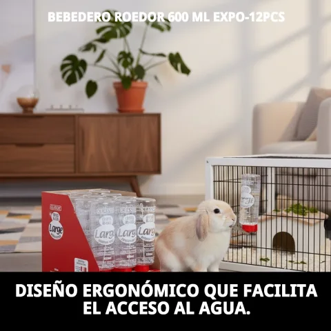 Bebedero para roedores con sistema antigoteo y fácil montaje