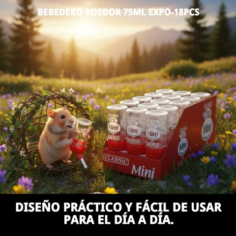 Variedad de tamaños de bebederos para roedores en Mar Mascotas